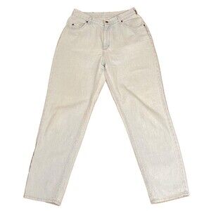 VTG LEE Mom JEANS Womens Sz 14 Med Light Denim High Waisted Taper 90s Y2K Granny